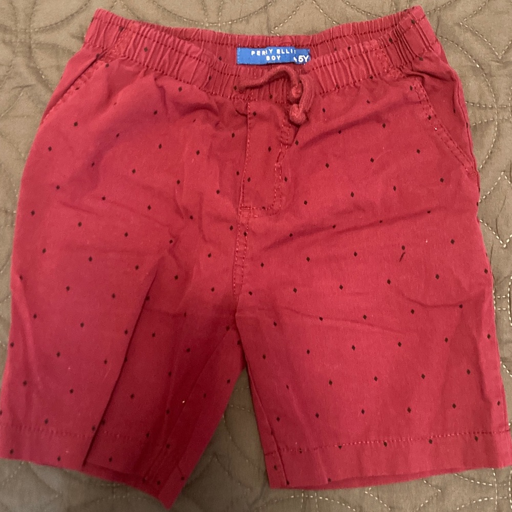 Perry Ellis Boy Red Patterned Shorts